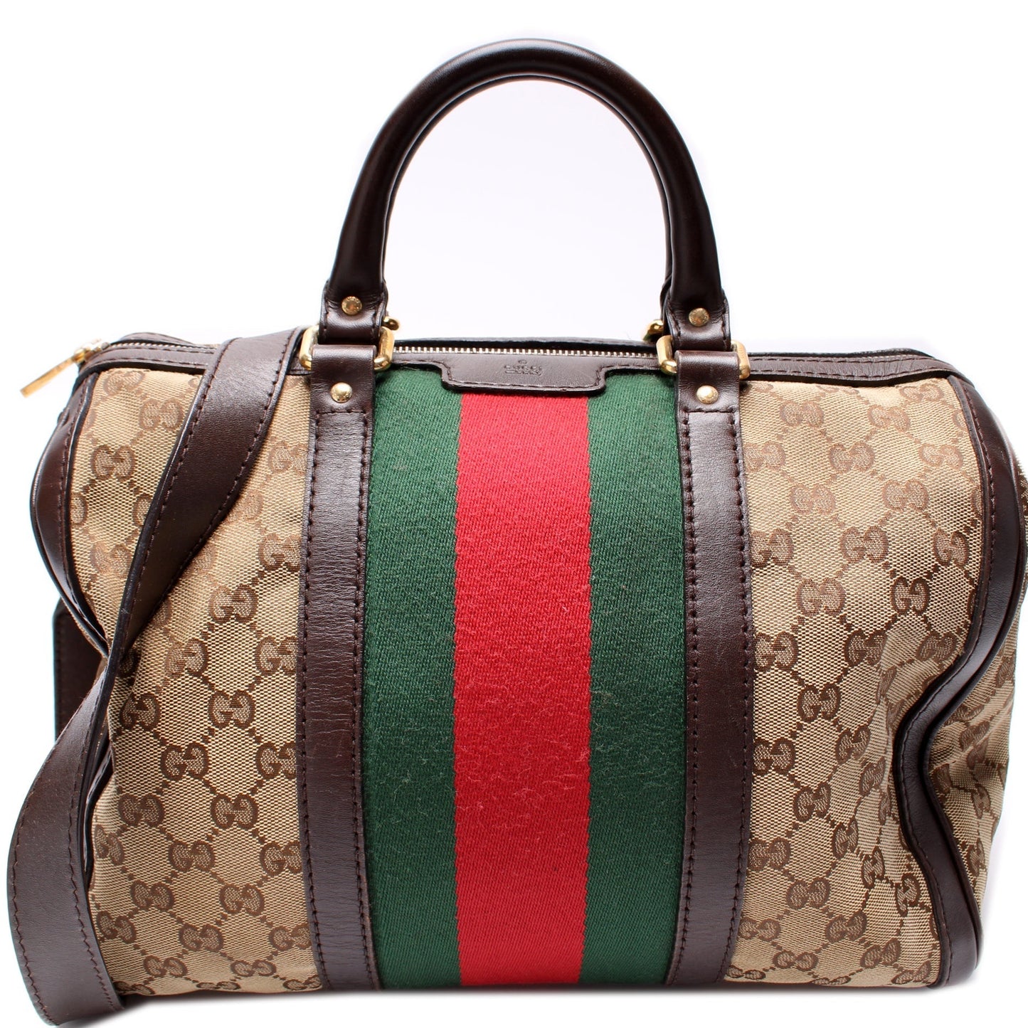 Gucci Boston Canvas Handbag Canvas 17