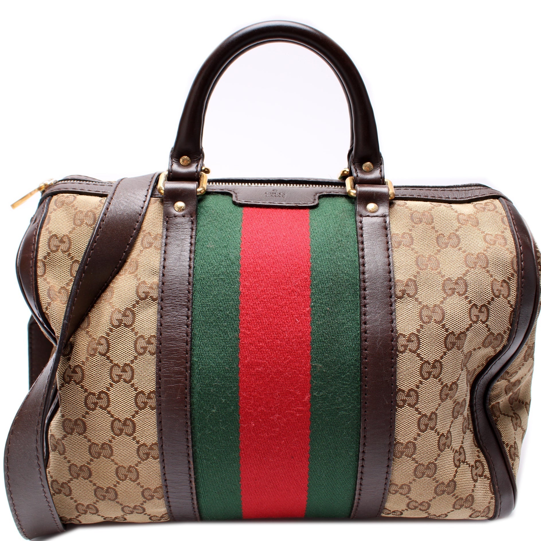 Gucci Boston Canvas Handbag Canvas 17