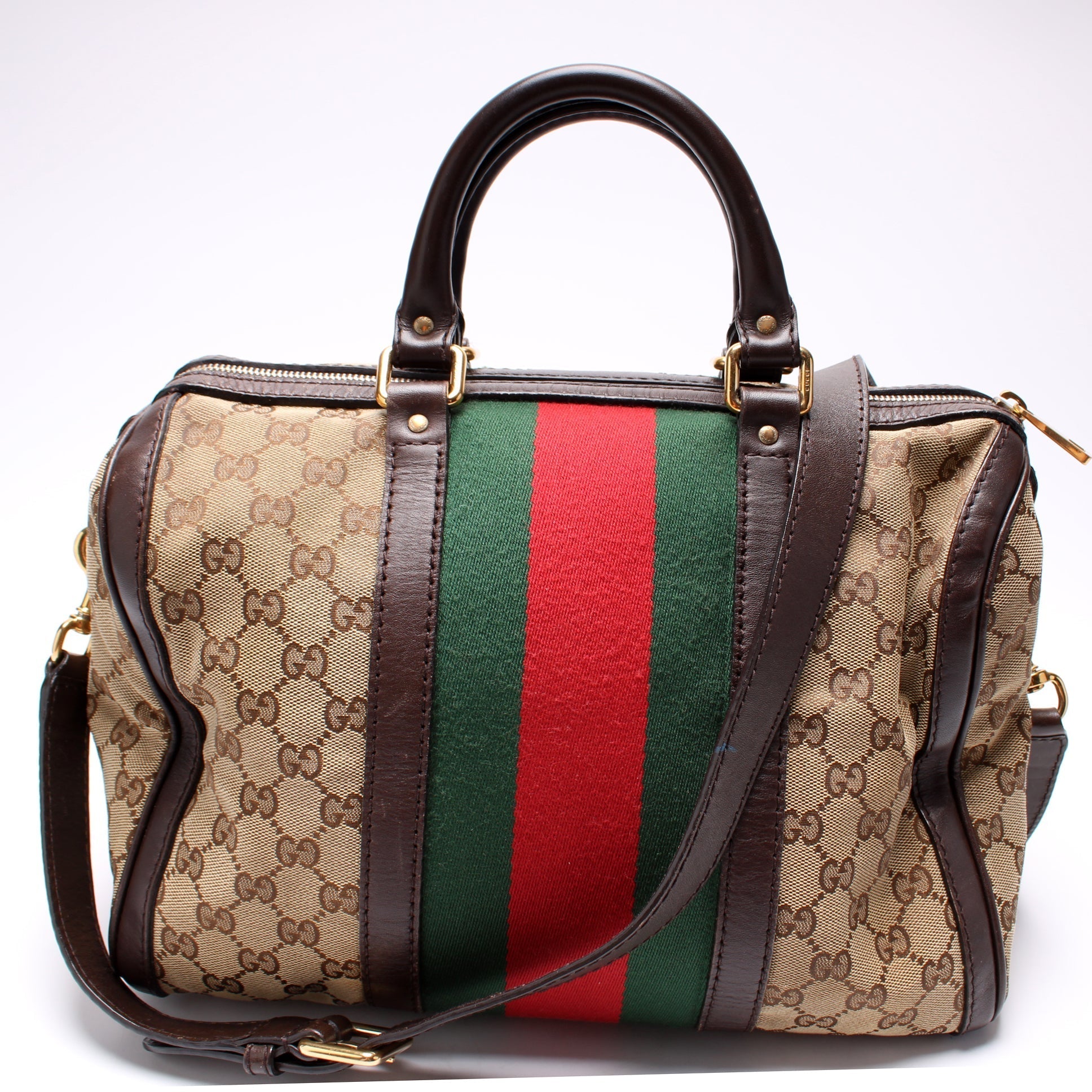 Gucci Boston Canvas Handbag Canvas 17