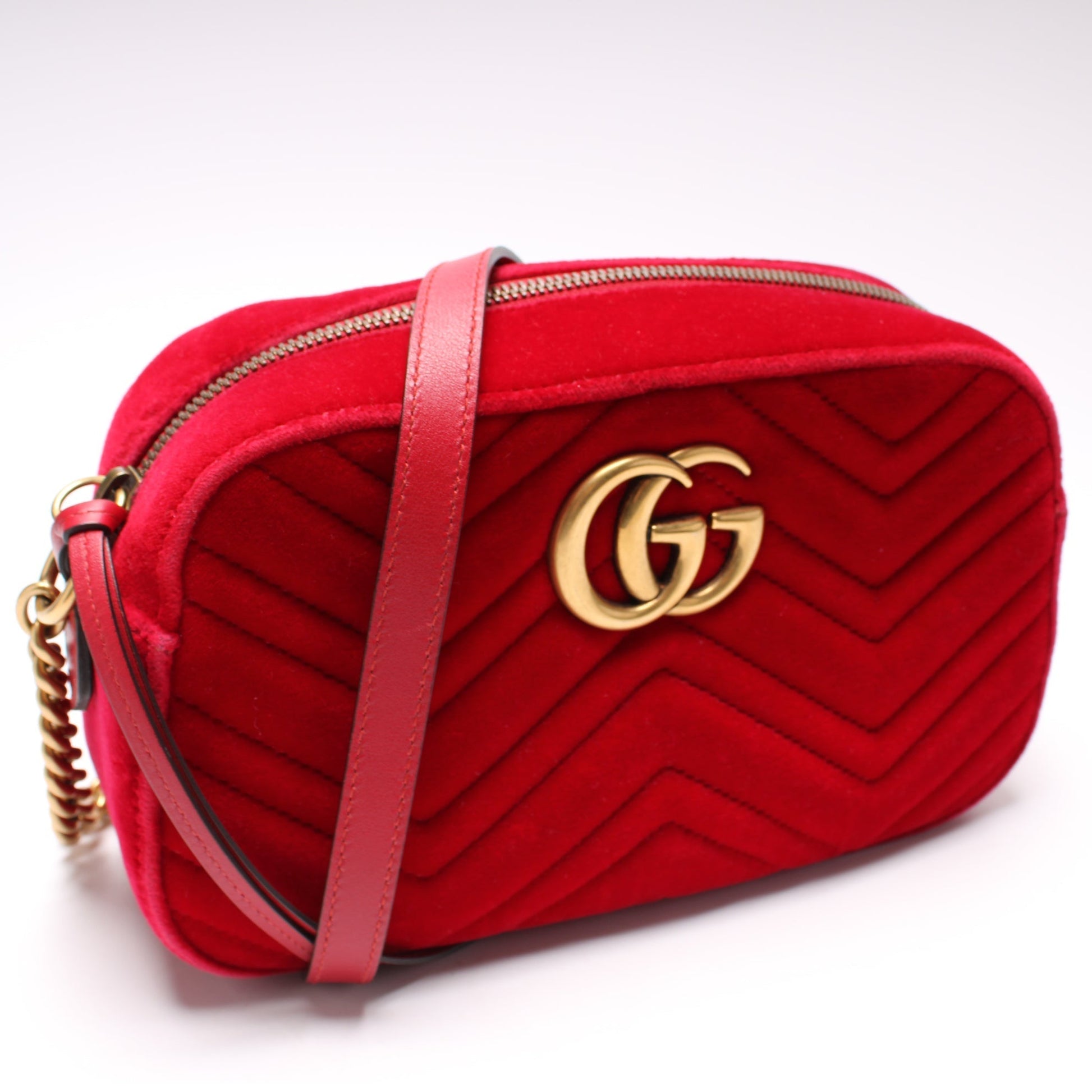 Gucci Marmont Velvet Camera Small Crossbody Bag Camera Bag