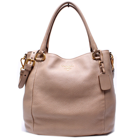 Prada Vitello Daino Sacca Manici Bag Travel Bag