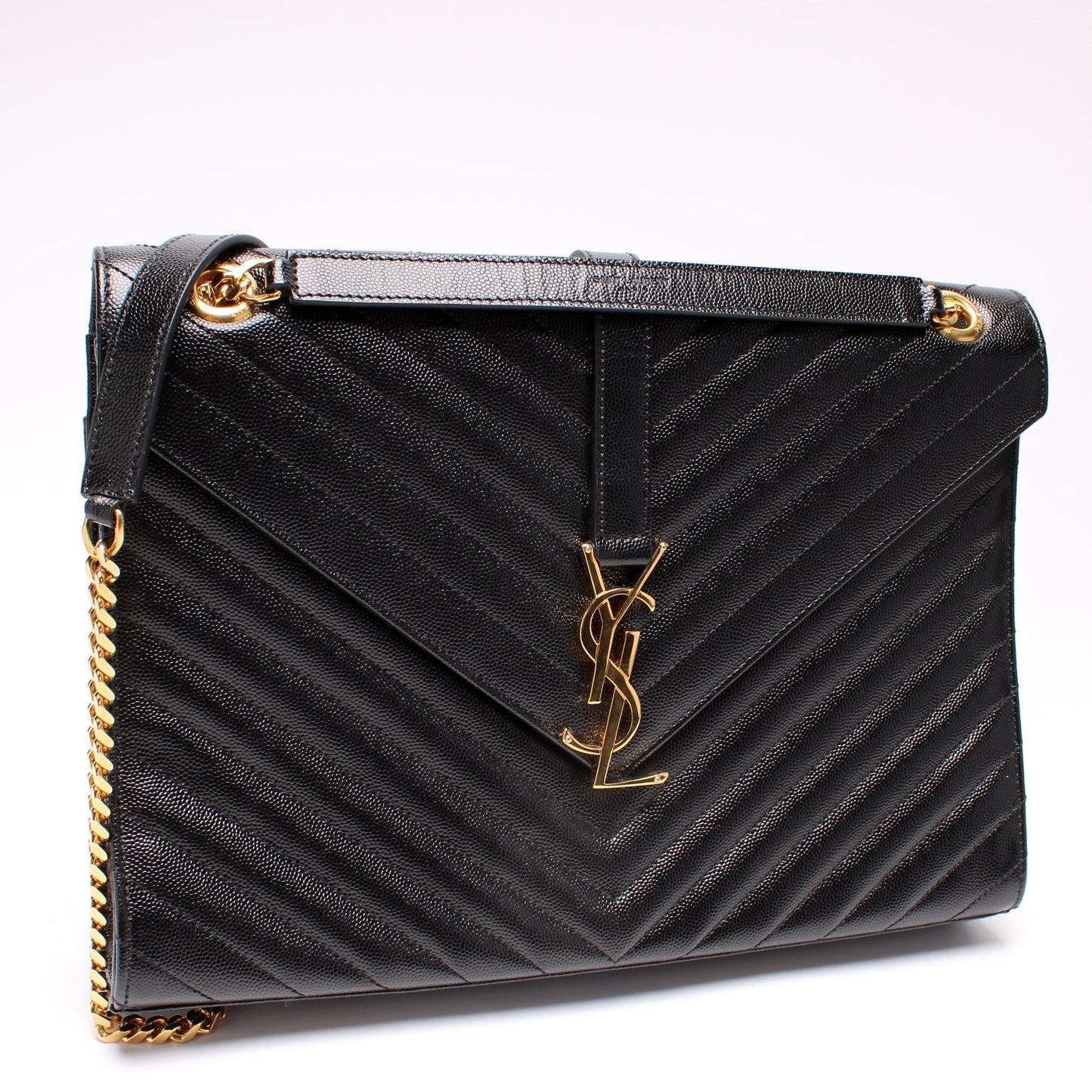 YSL Saint Laurent Envelope Chevron Bag Large Travel Bag Large Chevron 342027