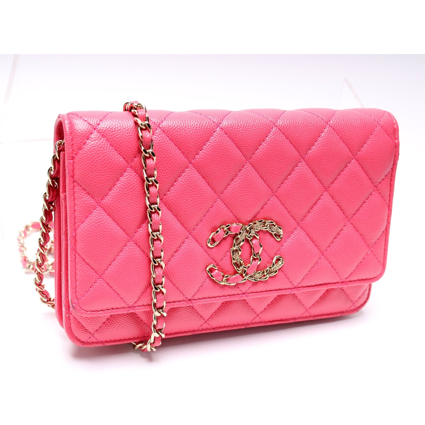 Chanel WOC Classic Quilted Caviar 30M Clutch Bag