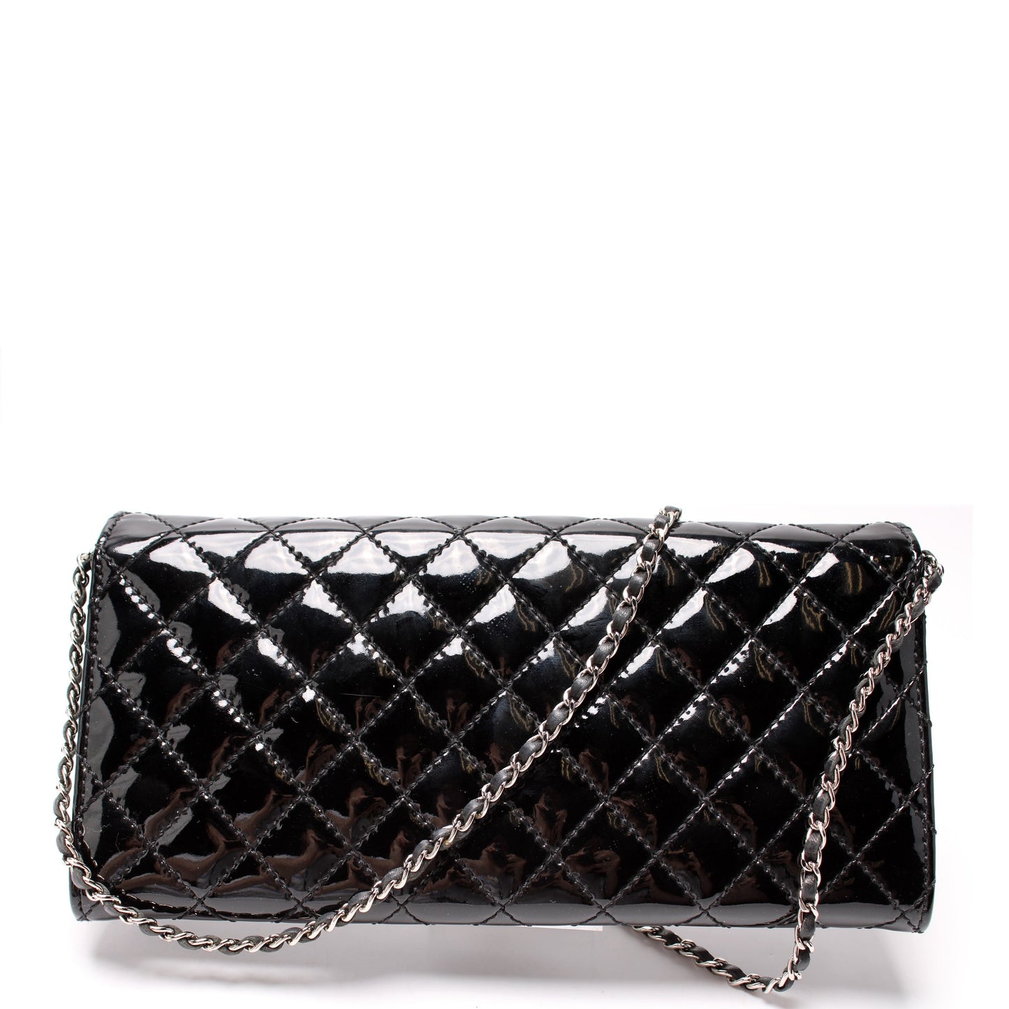Chanel CC Flap Patent Quilted 14M Wallet Case