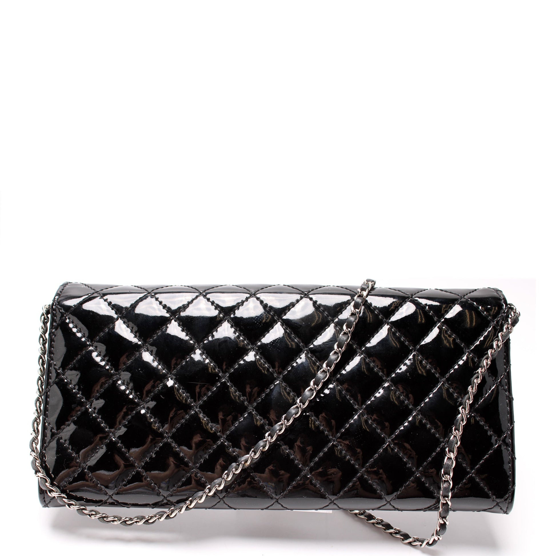 Chanel CC Flap Patent Quilted 14M Wallet Case