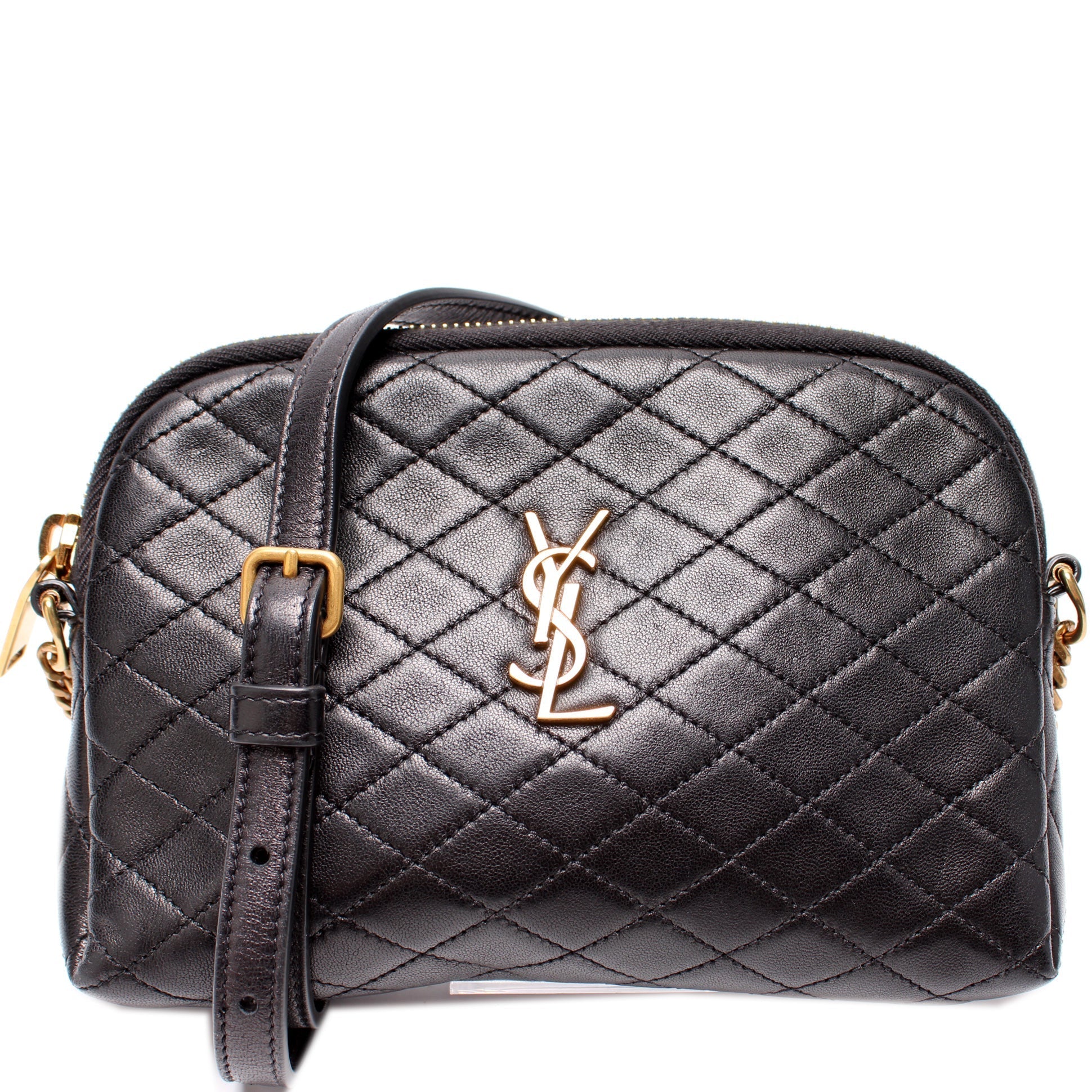 YSL Saint Laurent Saint Laurent Gaby Zip Pouch Lambskin Bag Quilted Travel Bag