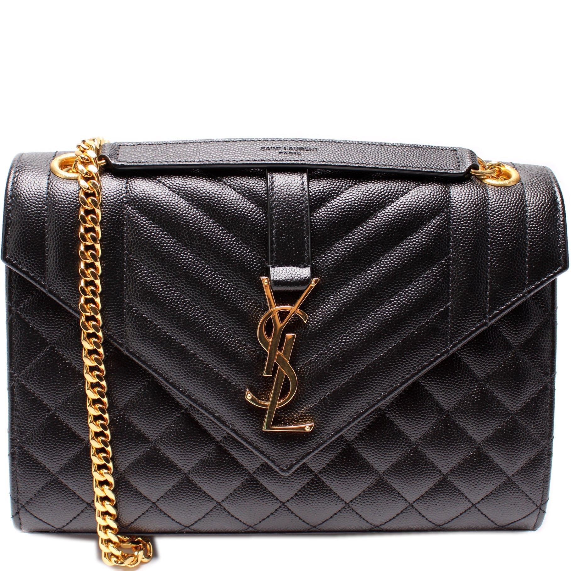 YSL Saint Laurent Saint Laurent Grain De Triquilt Satchel Bag Monogram Medium Travel Bag