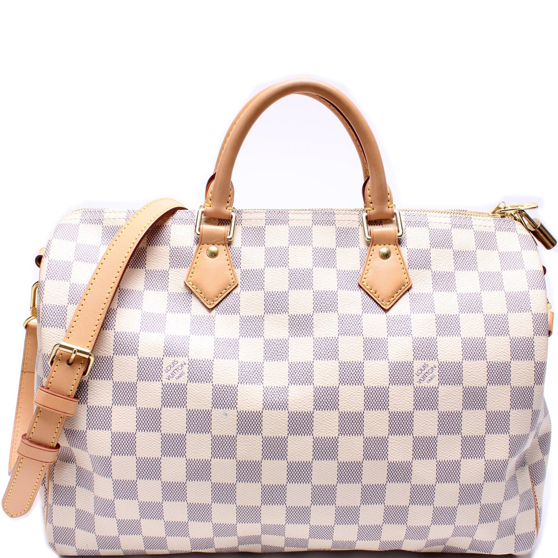 Louis Vuitton Speedy 35 Azur Damier Handbag Azur 5
