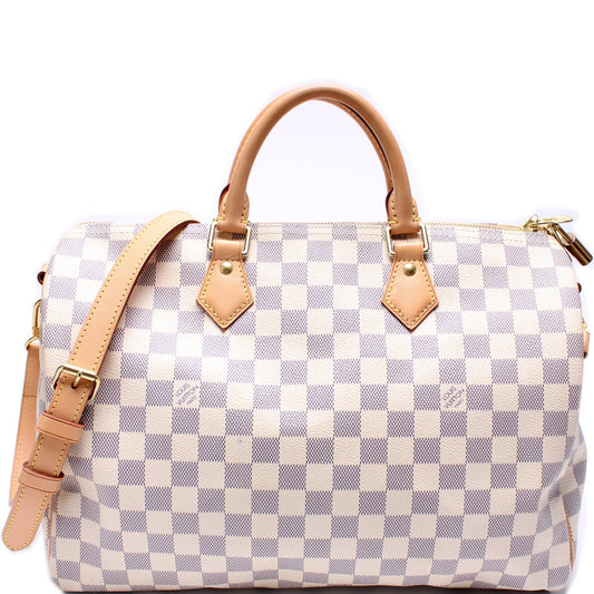 Louis Vuitton Speedy 35 Azur Damier Handbag Azur 5