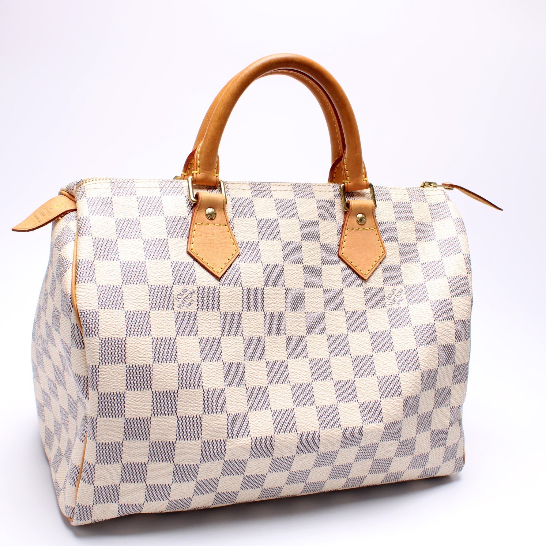 Louis Vuitton Speedy 30 Azur Damier Handbag Azur 11