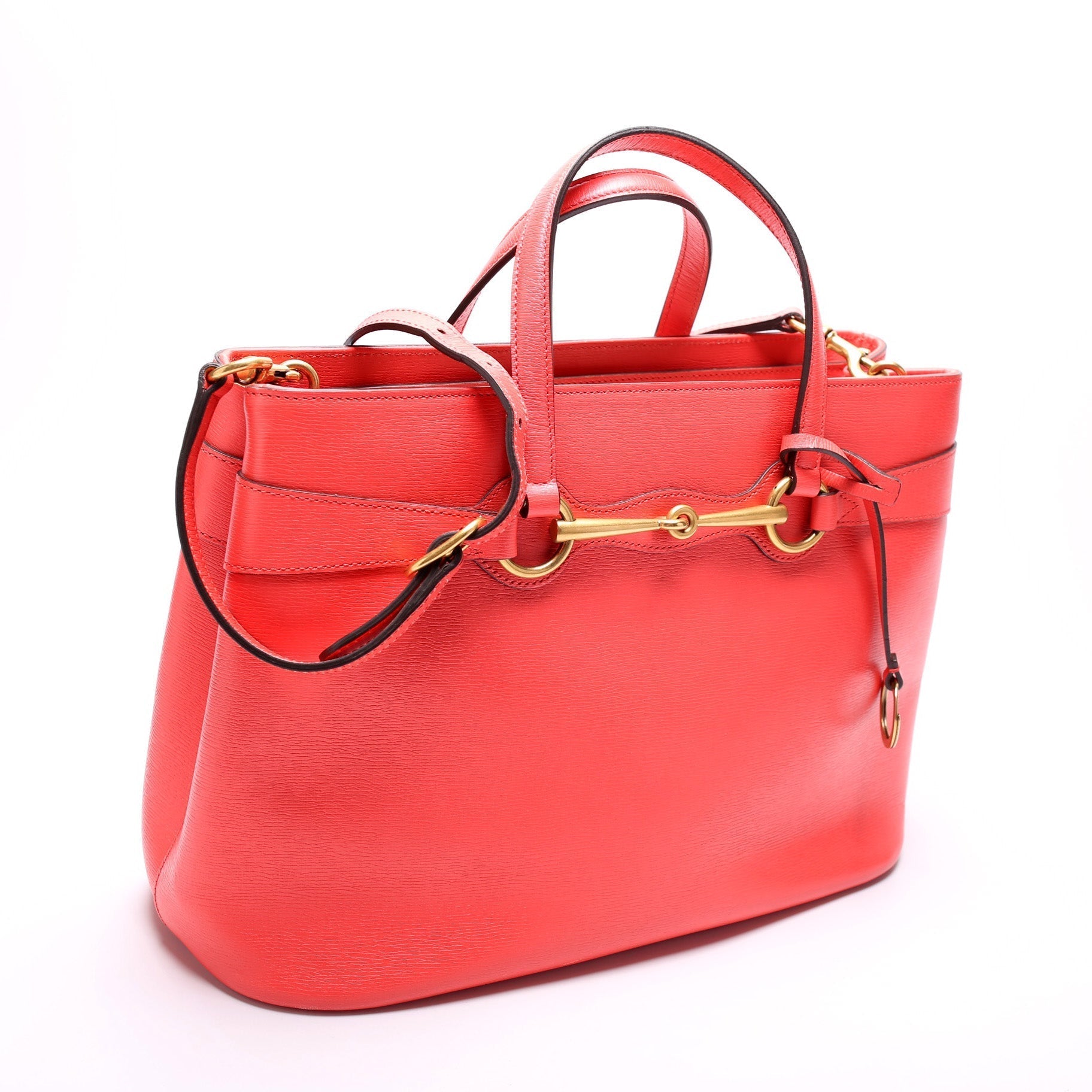 Gucci Horsebit Saffiano Tote Bag