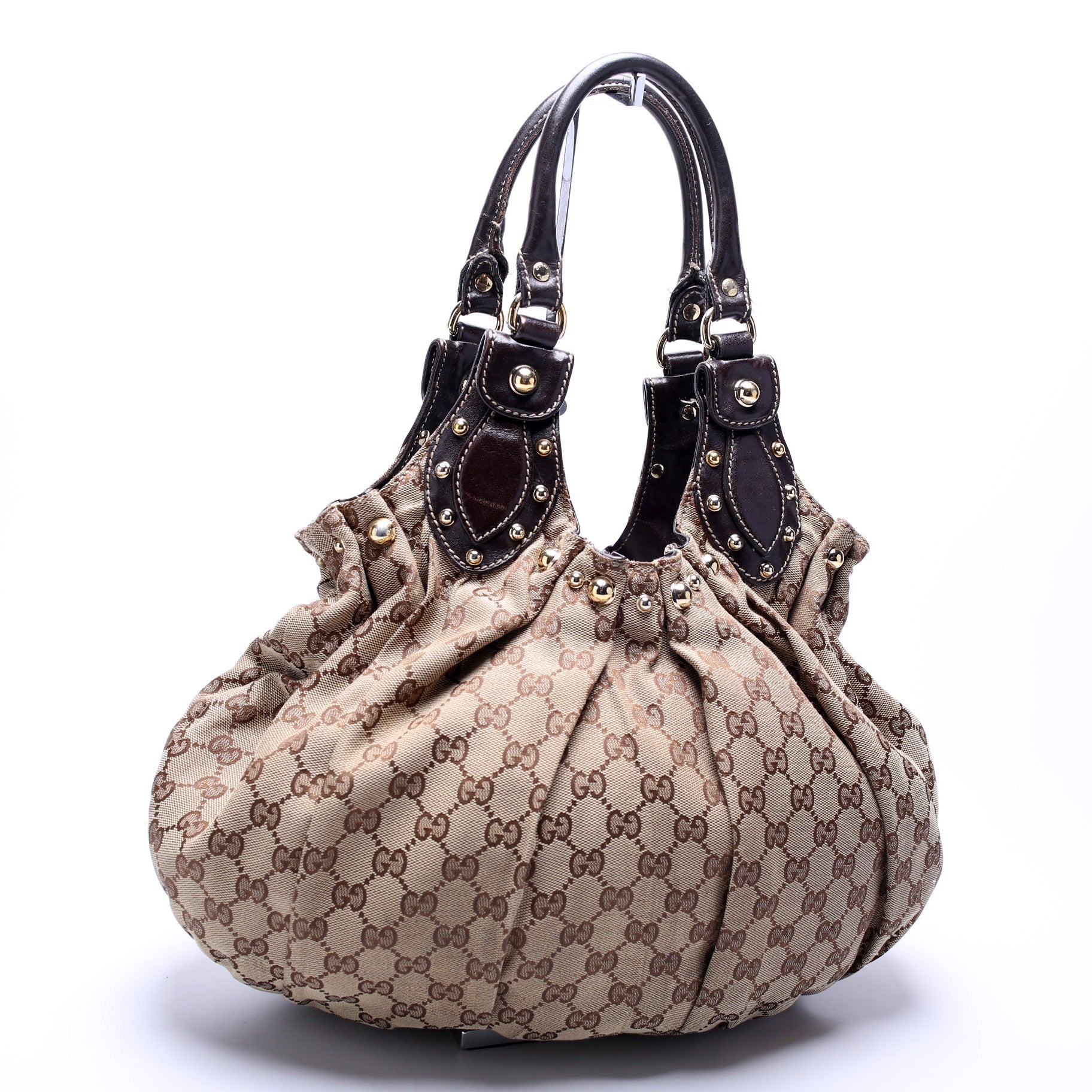 Gucci GG Studded Pelham Canvas Medium Travel Bag