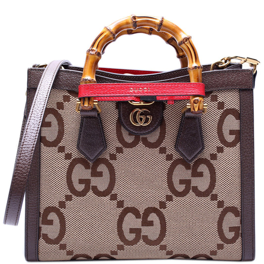 Gucci Jumbo GG Diana Canvas Small Tote Bag Tote 1