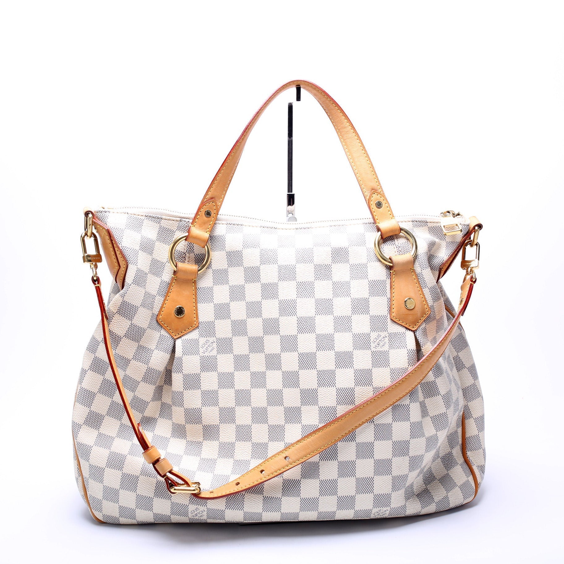 Louis Vuitton Evora MM Azur Damier Handbag Azur 8