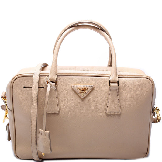 Prada Saffiano Lux Bauletto Bag Travel Bag