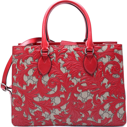 Gucci GG Supreme Arabesque Top Handle Tote Bag