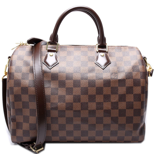 Louis Vuitton Speedy 30 Bandouliere Ebene Damier Handbag Ebene 18