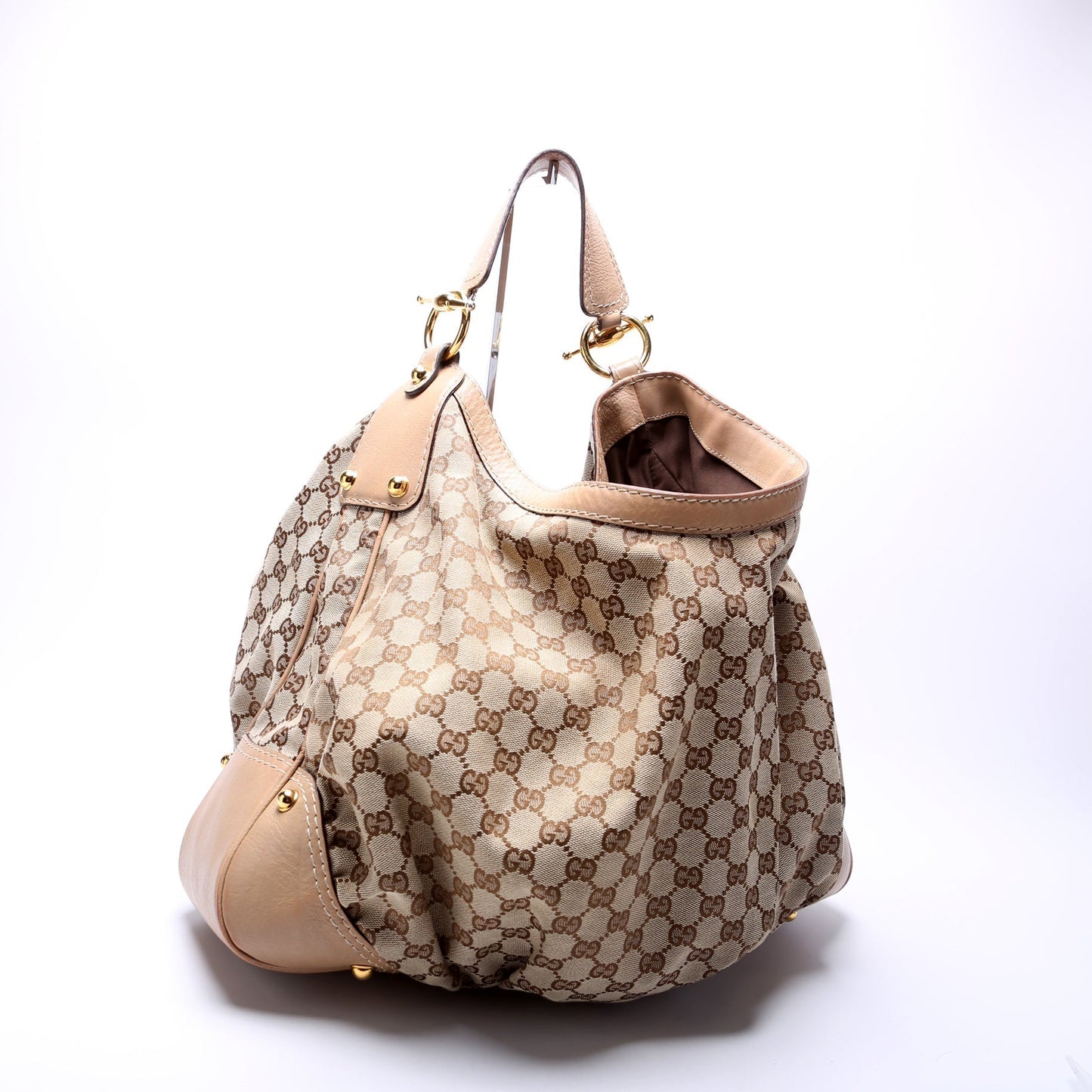 Gucci GG Jockey Canvas Shoulder Bag