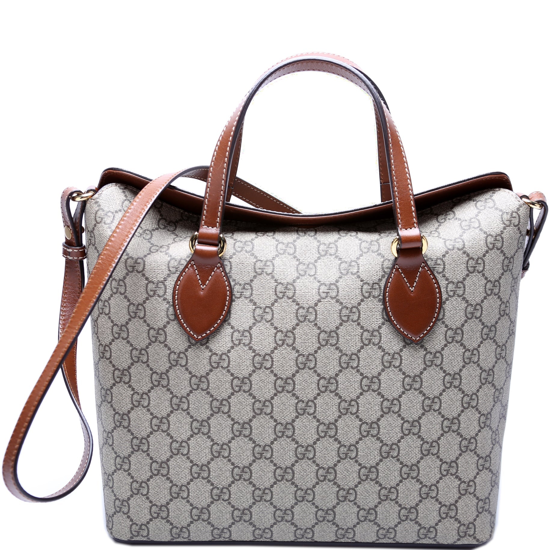 Gucci GG Fold Over Canvas Tote Bag