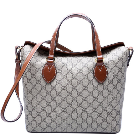 Gucci GG Fold Over Canvas Tote Bag
