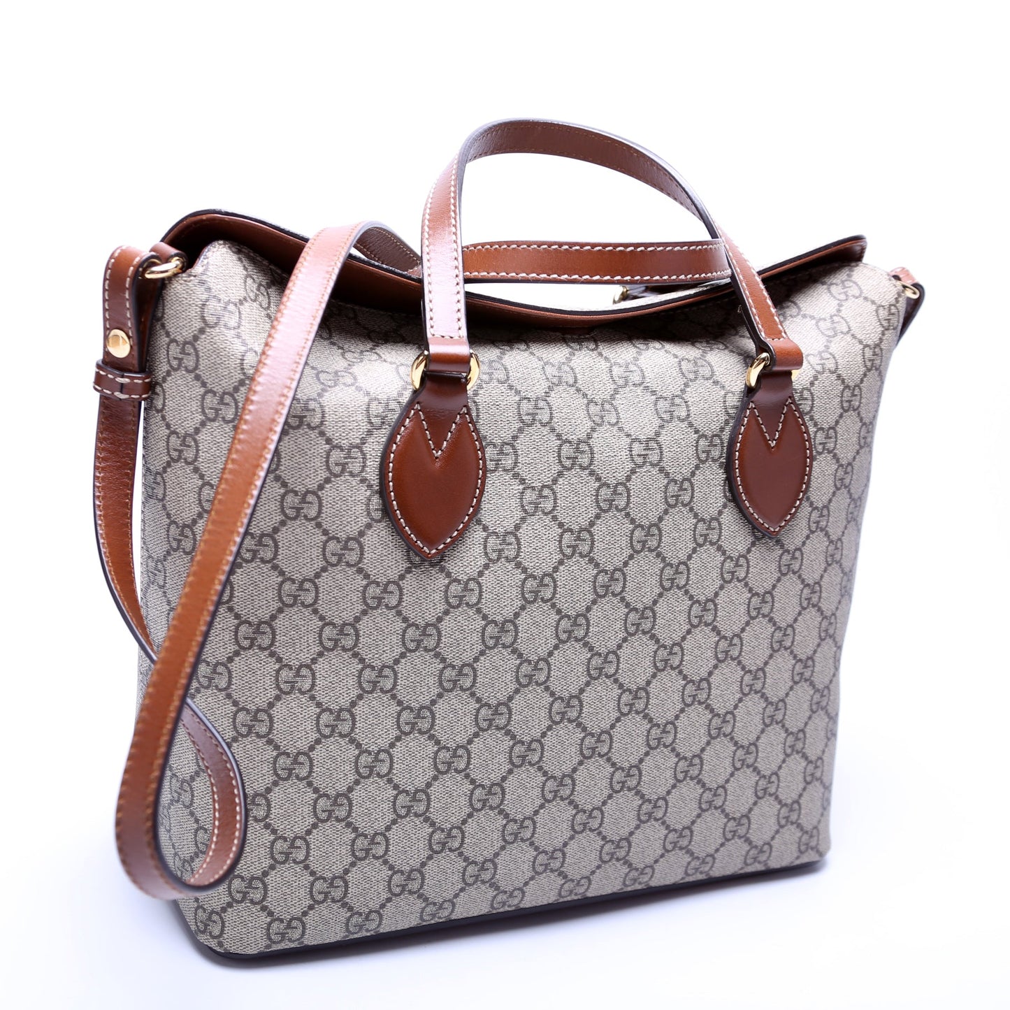 Gucci GG Fold Over Canvas Tote Bag