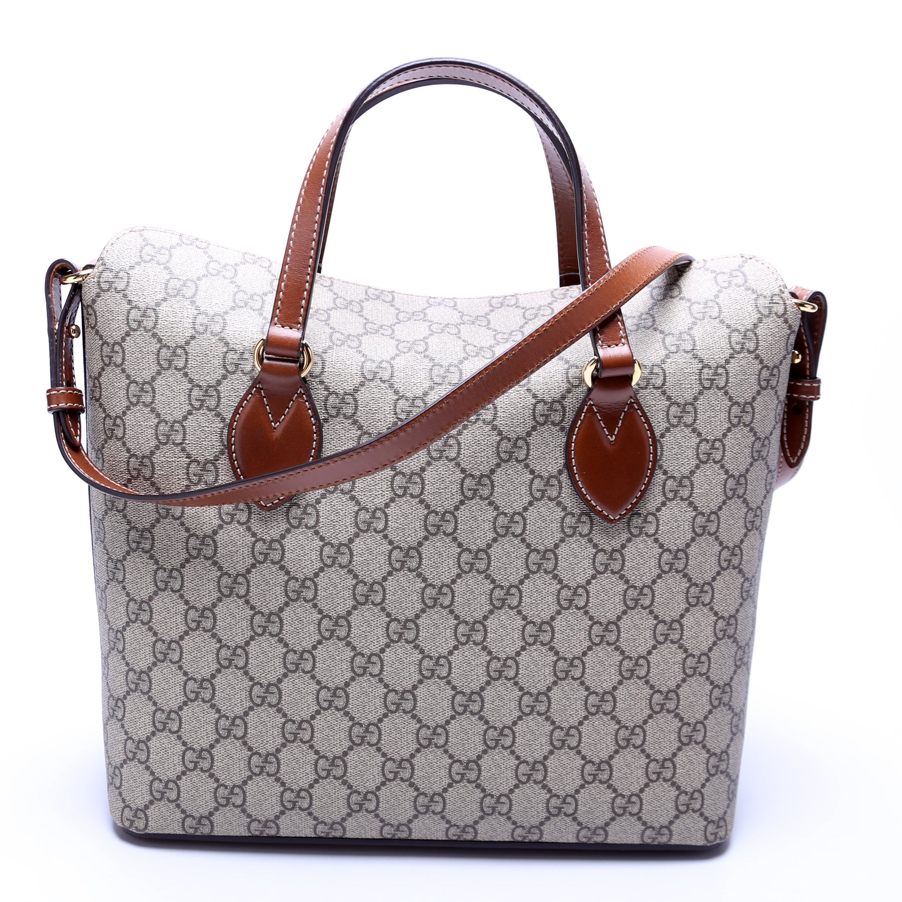 Gucci GG Fold Over Canvas Tote Bag