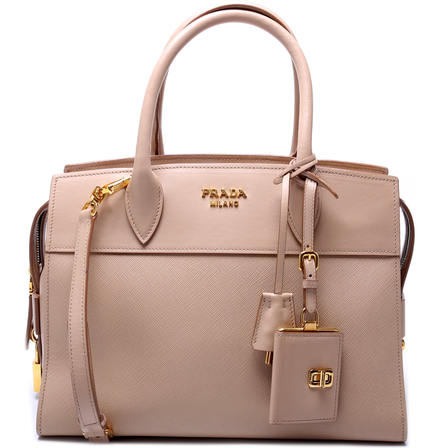 Prada Saffiano City Calfskin Esplanade Bag Medium Travel Bag