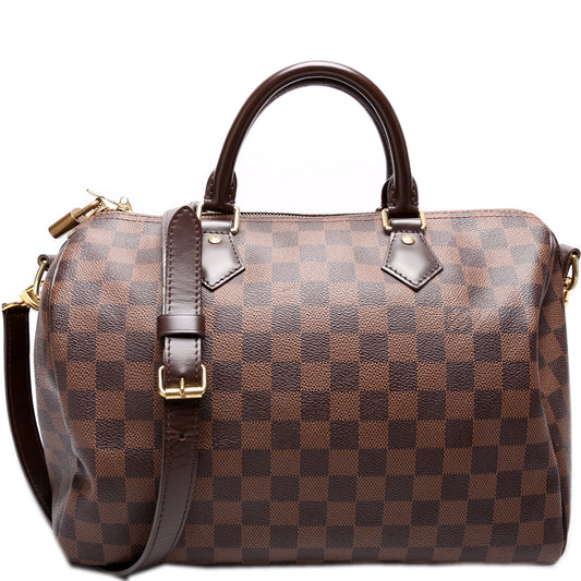 Louis Vuitton Speedy 30 Bandouliere Ebene Damier Handbag Ebene 19