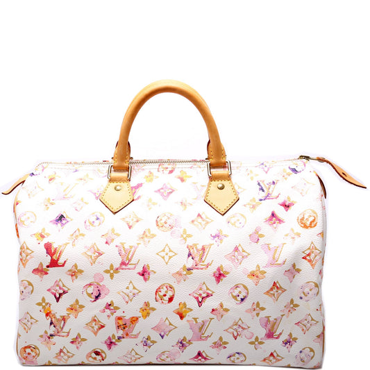 Louis Vuitton Speedy 35 Watercolor Monogram Handbag