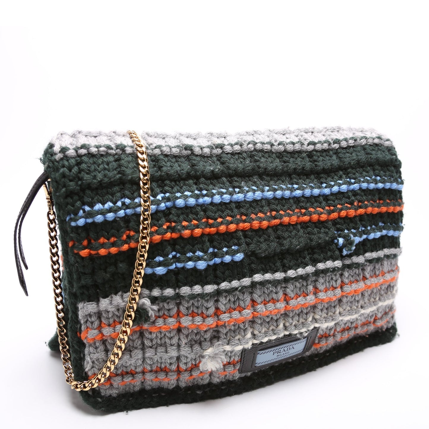 Prada Knit Wool Tessuto Tricot Bag Travel Bag