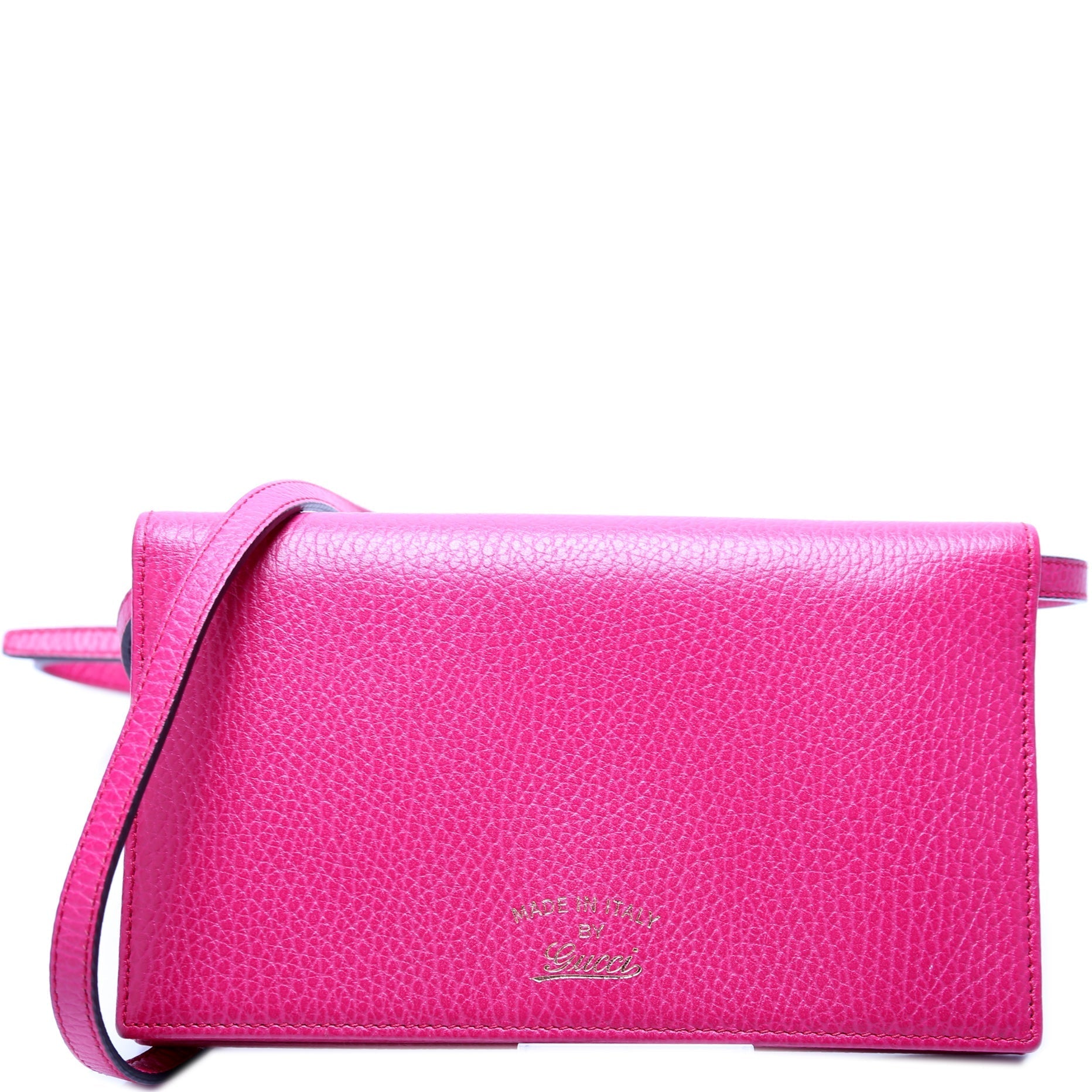 Gucci Swing Strap Leather Wallet Case