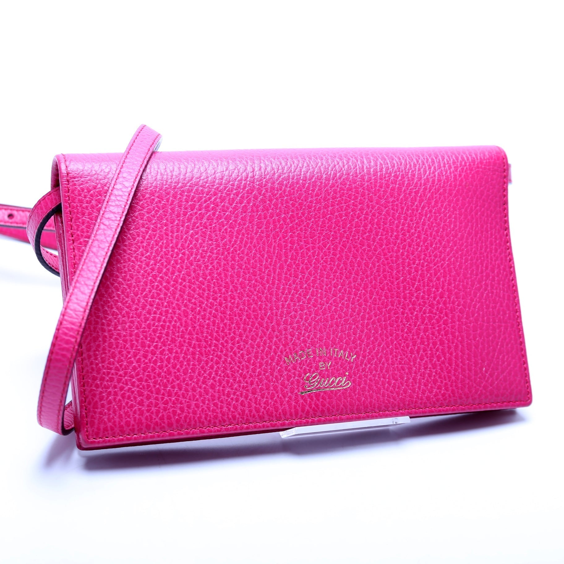 Gucci Swing Strap Leather Wallet Case