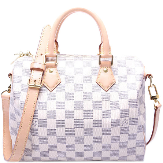 Louis Vuitton Speedy 25 Bandouliere Azur Damier Handbag Azur 2