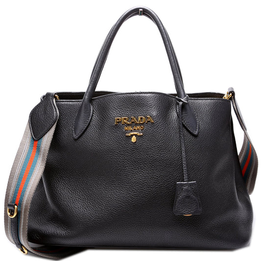 Prada Vitello Daino Shopper Bag Travel Bag
