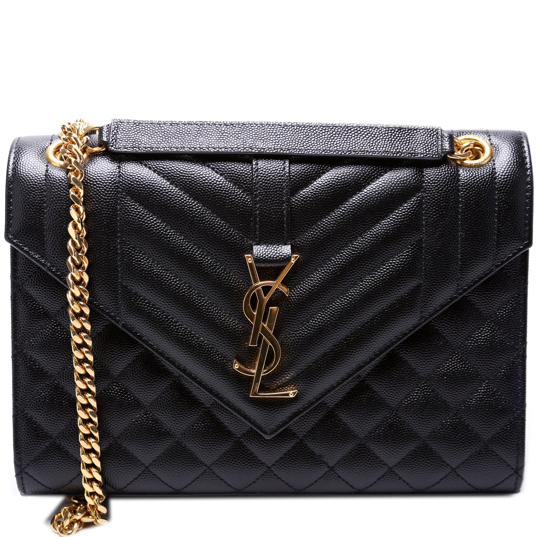 YSL Saint Laurent Envelope Bag Medium Chain Travel Bag
