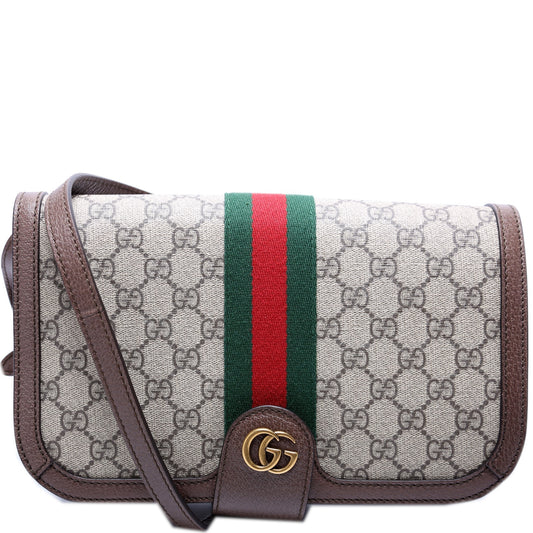 Gucci GG Supreme Ophidia Flap Travel Bag