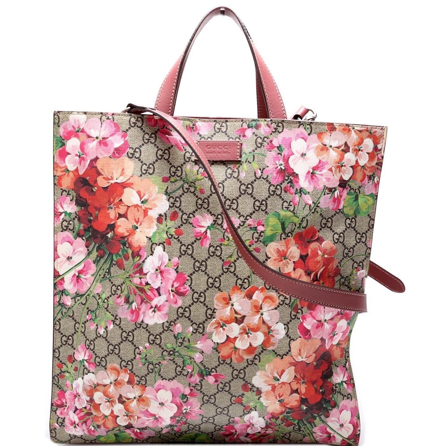 Gucci Soft GG Supreme Blooms Vertical Tote Bag