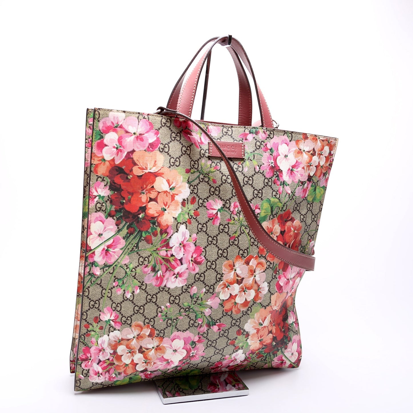 Gucci Soft GG Supreme Blooms Vertical Tote Bag