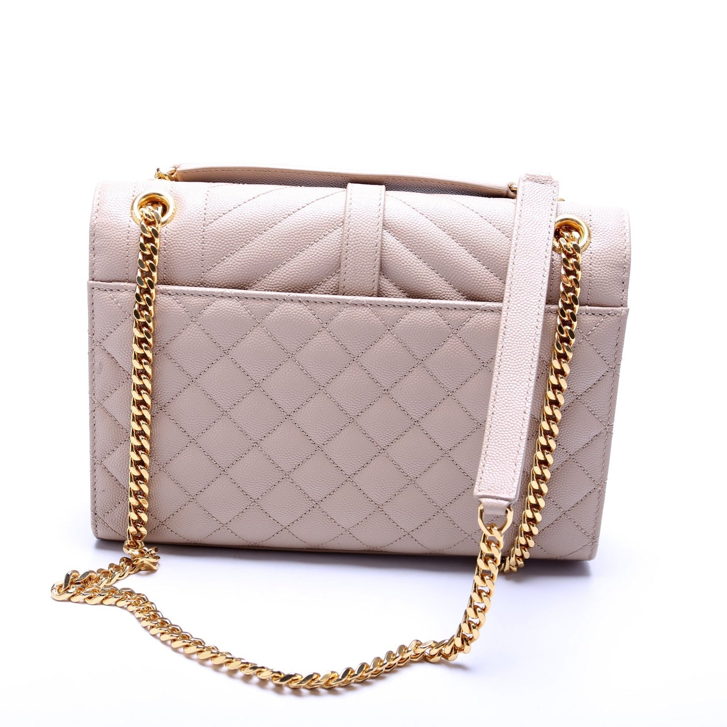 YSL Saint Laurent Grain De Triquilt Satchel Bag Monogram Medium