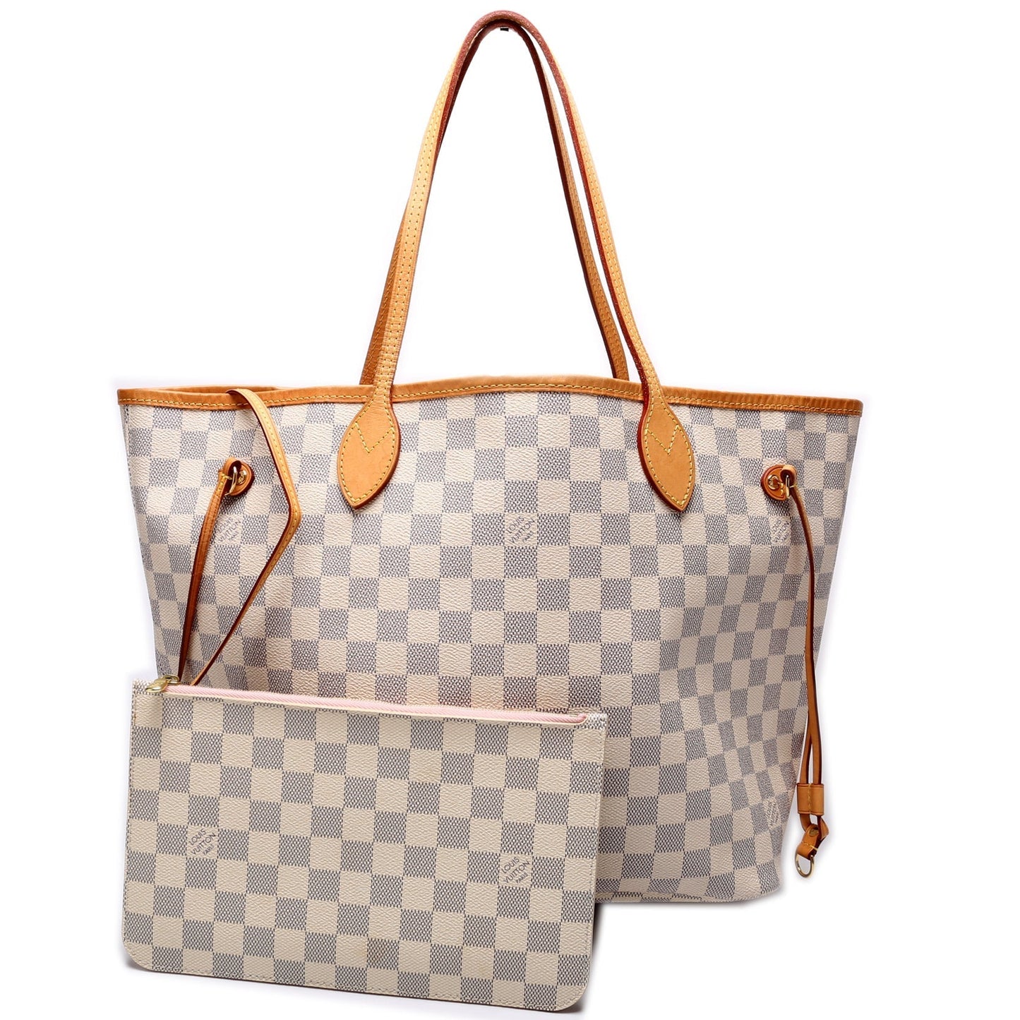 Louis Vuitton Neverfull w MM Azur Damier Wallet Case Azur 7
