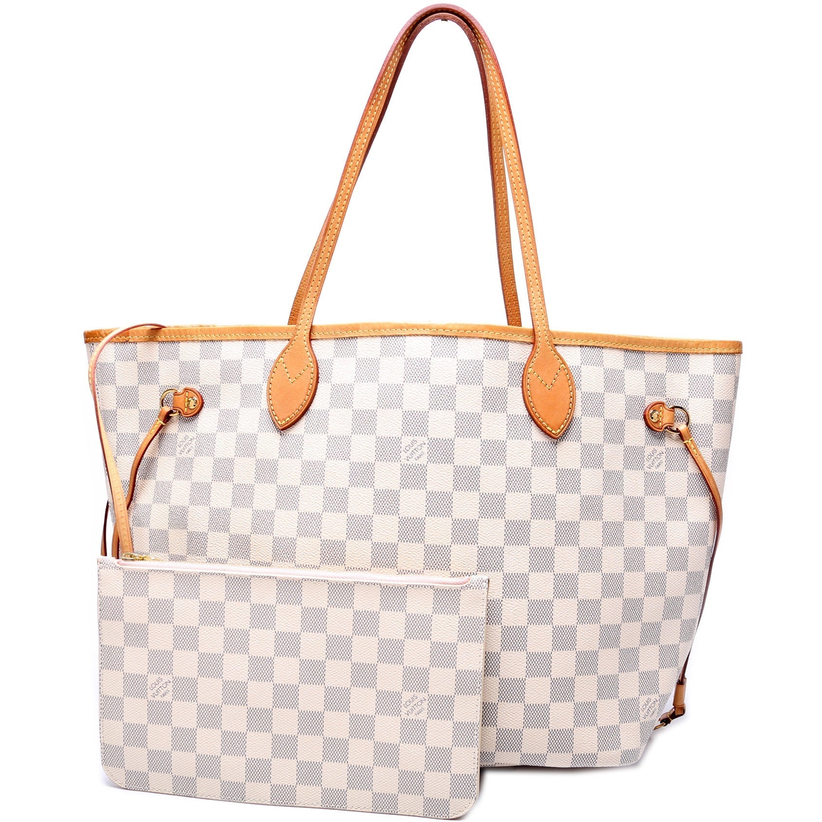 Louis Vuitton Neverfull w MM Azur Damier Wallet Case Azur 11
