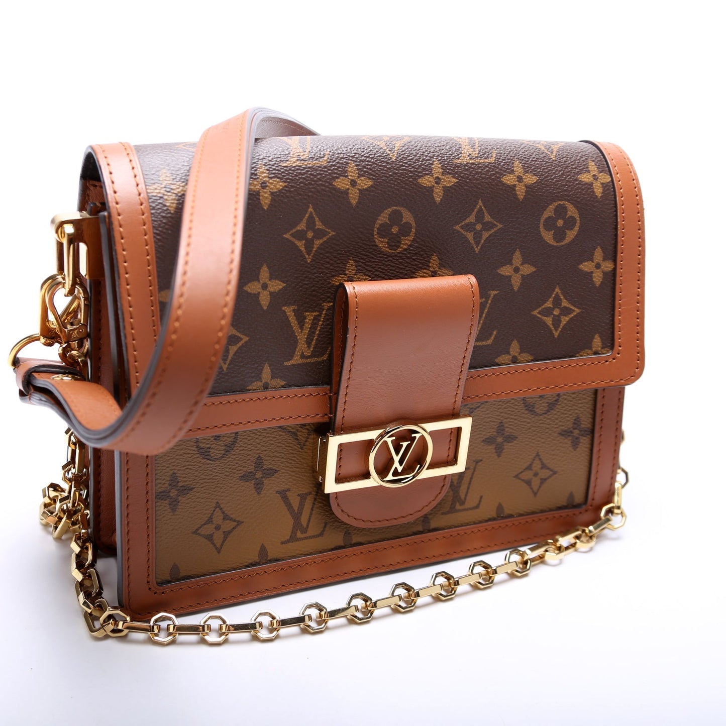 Louis Vuitton Dauphine MM Reverse Monogram Handbag Reverse Monogram
