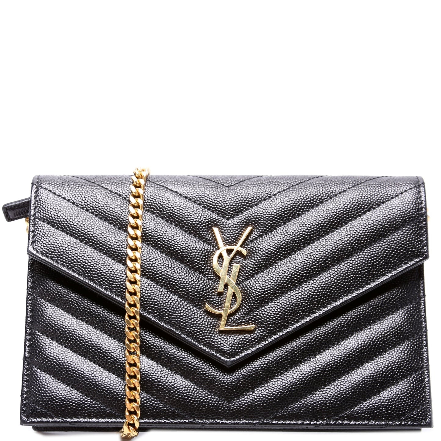 YSL Saint Laurent Envelope Wallet Bag Chain Travel Bag Chain Wallet 5