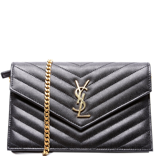 YSL Saint Laurent Envelope Wallet Bag Chain Travel Bag Chain Wallet 5