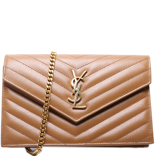 YSL Saint Laurent Envelope Wallet Bag Chain Travel Bag Chain Wallet 6