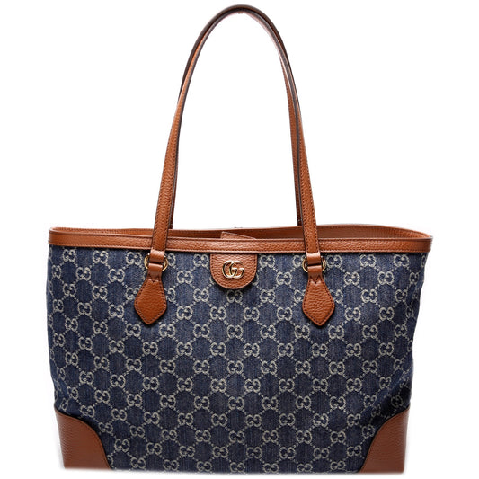 Gucci Ophidia GG Denim Tote Bag