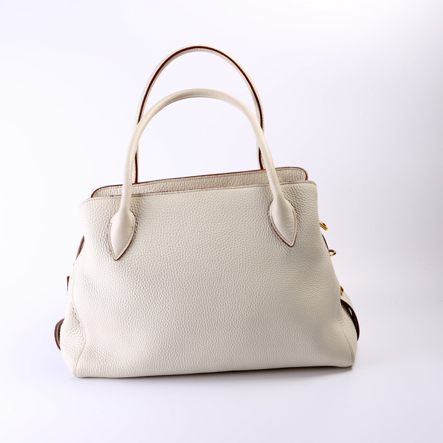 Prada Vitello Daino Center Zip Way Bag Travel Bag