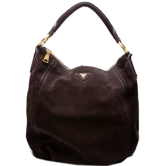 Prada Hobo Bag Suede Travel Bag