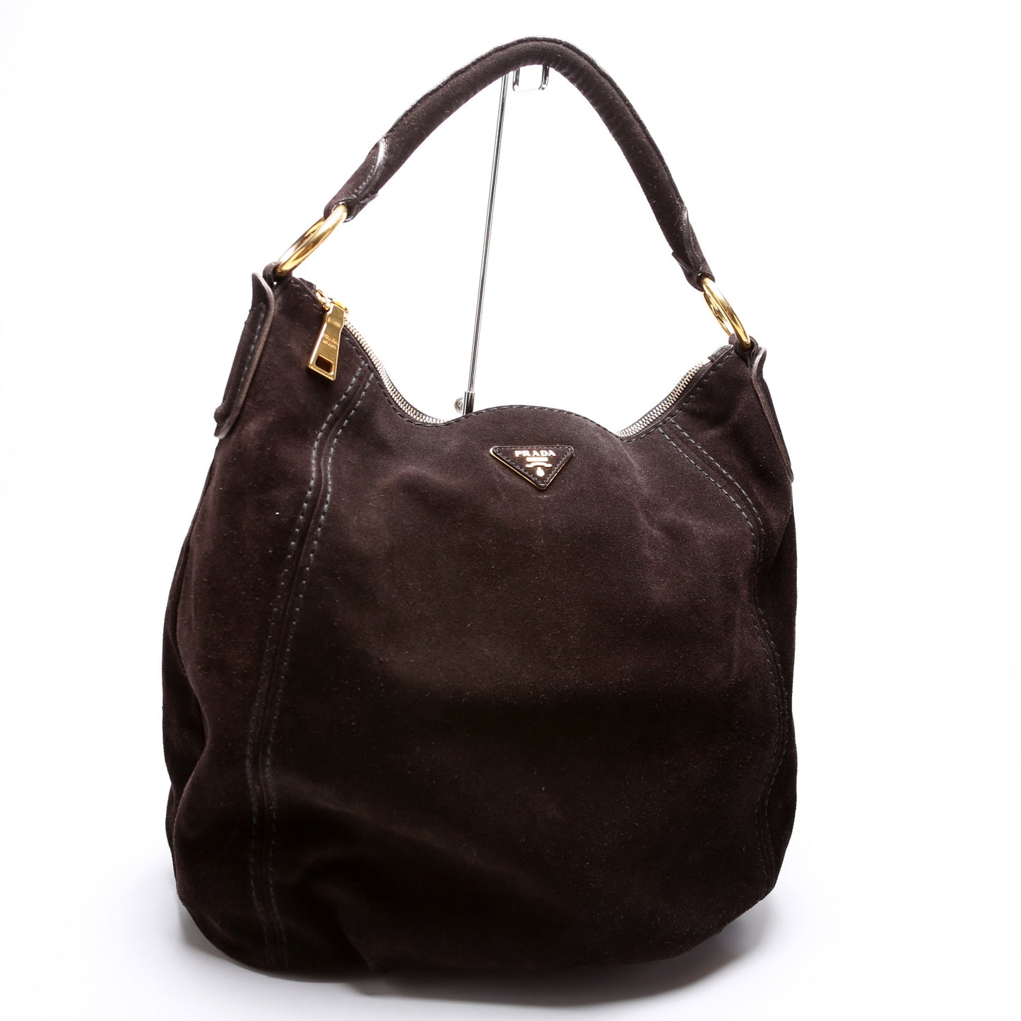 Prada Hobo Bag Suede Travel Bag