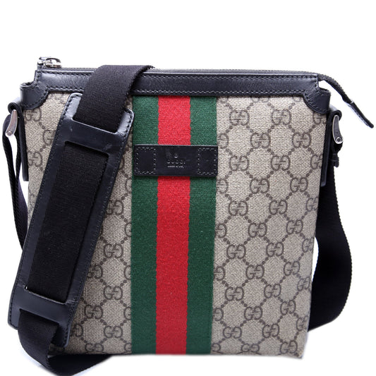 Gucci GG Supreme Web Messenger Travel Bag